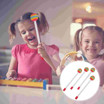 Lollipop Felt Drum Stick Children Percussion Drumsticks Foam Head Percussion Sticks Kids Musical Instruments Drums Snare Drums