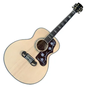 Lvybest електрическа китара 2023 Нова пълна акациева дървена повърхност, странична. Гръб. 41 инчова перлена инкрустация. БЕЗПЛАТНА ДОСТАВКА На Wood Oolor.