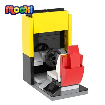 MOOXI City Arcade състезателна машина 61Pcs Street View тухли игра мебели съвместими действие фигури строителни блокове играчки MOC4071