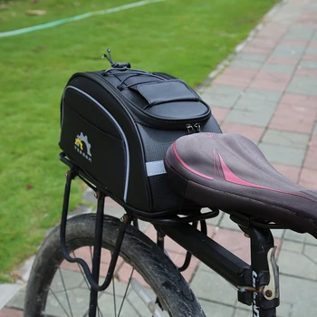 MTB Bike Reflective Rear Tail Rack Pannier Carbon Fiber Waterproof Carrier Bags Колоездене Преносими прахоустойчиви части за колоездене