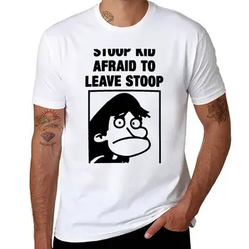New Stoop Kid Afraid To Leave Stoop тениска аниме дрехи графични тениски мъжки тениски случайни стилни