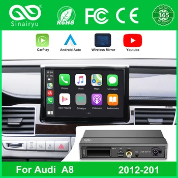 NWE Безжичен Apple CarPlay Android Auto интерфейс за Audi A8 2012-2018, с AirPlay Mirror Link Car Play функции