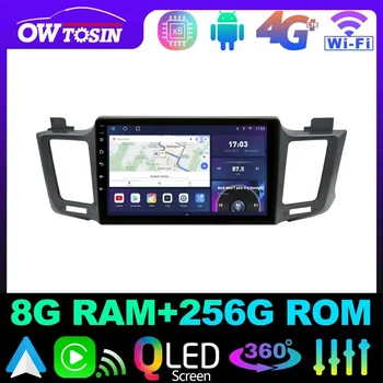 Owtosin QLED 1280 * 720P Android 12 8 + 128G кола радио мултимедия за Toyota RAV4 RAV 4 XA40 2012-2018 CarPlay GPS навигация стерео