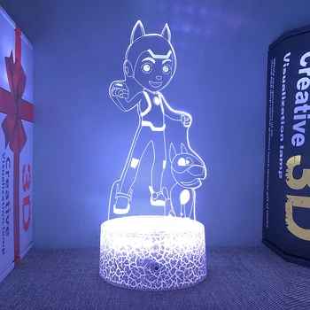 Petronix аниме фигура нощни светлини манга персонализирани символи акрилни щандове Led лампа спалня детски Brithday подарък