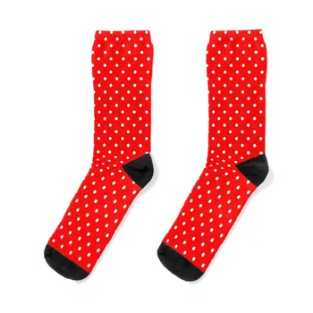 Red Polka Dot Pattern Socks Non-slip чорап основни чорапи мъж FASHION чорапи за момичета Мъжки