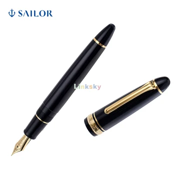 Sailor 1911 Голяма черна златна облицовка 21K Gold Medium Fine Point Fountain Pen, 11-2021-220,11-2024-220, елегантност и качество