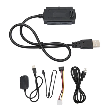 USB 2.0 към IDE SATA адаптер 90v-264v AC вход US Plug 100-240V 480Mbps високоскоростен адаптер за предаване на твърд диск комплект за