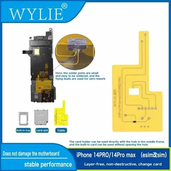 WYLIE 14 Pro Max US Version Change Single Card Flex Cable Assembly eSIM To SIM No N‮ee‬d Sep‮ra‬ati‮no‬‎ No Damage
