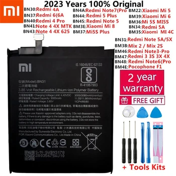 Xiao Mi Оригинална батерия за телефон Xiaomi Redmi Note 3 3S 3X 4X 4A 5 Plus 3 4 5 5A 6A 6 7 Pro Mi5 Mi 8 4C 5X Mi6 Mix2 батерии