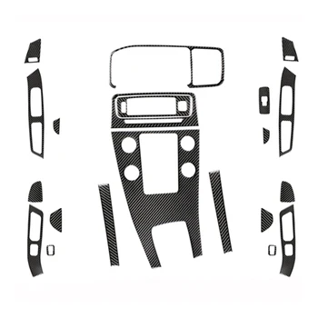 Автомобилен интериорен център контролен панел прозорец повдигане навигационна рамка въглеродни влакна стикер за Volvo V60 S60 2010-2018 аксесоари