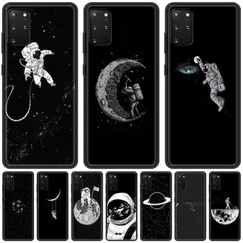 Астронавт Space Moon Stars Калъф за телефон за Samsung Galaxy S10 S21 FE S22 Ultra 5G S8 S9 Plus S10 Lite S20 TPU Soft Capa