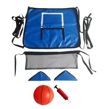 Батут баскетболен обръч за открито, включително малък баскетбол Лесен за инсталиране издръжлив за деца възрастни градина баскетбол гол