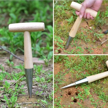Градинарство засаждане Punch растение дърво дръжка инструменти дупка удар трайни градина практически засаждане на открито разхлабване почвата аксесоар