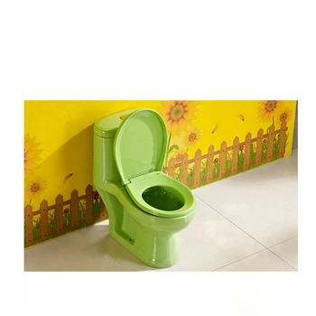 детски санитарен фаянс Комплекти баня зелен цвят Детска керамика Тоалетна