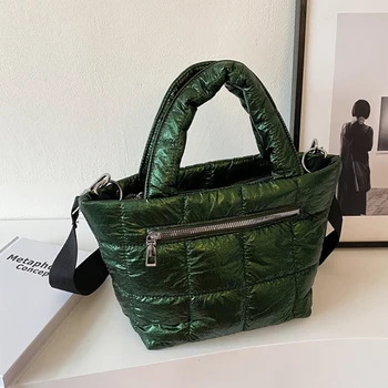 Дизайнерска нишка Найлон Жени Чанта за рамо Чанти и портмонета Sac A Main Femme Casual Travel Crossbody Bags Winter Brand Tote Bag