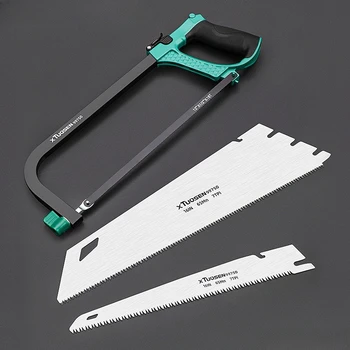 Дървообработващи ножовки рамка комплект ножовка 3 в 1 рамка мини ножовка многофункционален за метални PVC тръби дървообработване DIY проекти инструмент