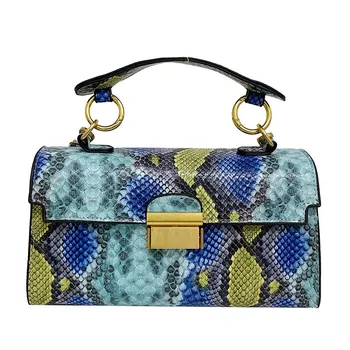 Европейска мода Snakeskin Малки раменни чанти за жена 2023 Нов дизайн чанта марка жени чанти Bolsa Feminina