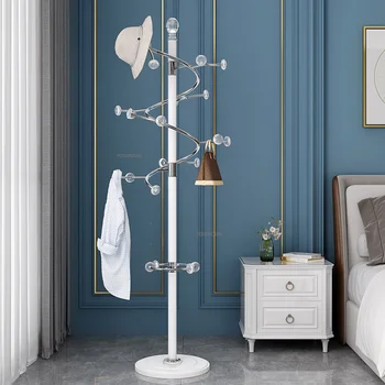 Европейска стойка за палта от неръждаема стомана Мебели за дома Стояща на пода 360° въртяща се закачалка за дрехи Nordic Bedroom Creative Hanger