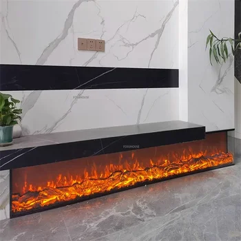 Електрическа камина 3D симулиран пламък дом декоративен шкаф нагревател хол вграден фалшив пожар TV кабинет камини ядро