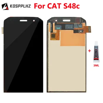 За Caterpillar CAT S48c LCD дисплей + сензорен екран дигитайзер замяна за CAT S 48C дисплей + лепило