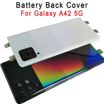 За Samsung Galaxy A42 5G задна батерия случай врата заден корпус капак подмяна + обектив на камерата за A426 SM-A426B + лепило стикер