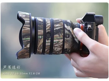 За Sony FE 16-35mm F2.8 GM ( SEL1635GM ) обектив водоустойчив камуфлаж палто дъжд покритие защитен ръкав случай найлон пистолети кърпа