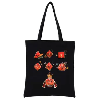 зарове RPG Kawaii купувач персонализирана чанта с лого тъкани пазарски чанти платно женски чанти смешно мода случайни чанти Totebag пазаруване