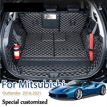 Кожа за Mitsubishi Outlander 2016 2017 2018 2019 2020 2021 Стелки за багажник Авточасти Стайлинг килими Водоустойчива защита