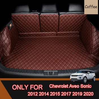 Кожена стелка за багажник за кола за Chevrolet Aveo Sonic Holden Barina 2014 2015 2017 2019 2020 Багажник Boot Mat Liner Pad Cargo Liner