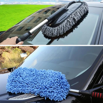  кола прибиращ восък теглене микрофибър прах почистване четка ъпгрейд кола стая двойно предназначение прах почистване метла кола почистване