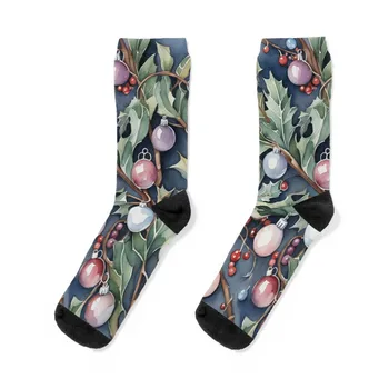Коледен венец и орнаменти 3 чорапи чорапи памук против хлъзгане чорапи луксозни чорапи луди чорапи мъжки чорапи луксозна марка дамски
