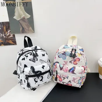 Мини жени раници тенденция 2022 найлон женски чанта животински печат малък Феминина раница училищни чанти за тийнейджърки раница