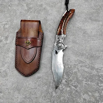 Ново пристигане VG 10 Дамаск стомана острие Snakewood дръжка сгъваем нож открит оцеляване къмпинг преносим нож подарък колекция