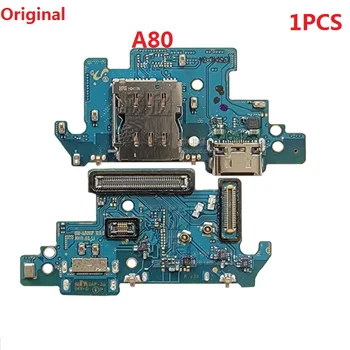 Оригинален нов зарядно платка PCB Flex за Samsung Galaxy A80 A805F A70 A705 A705F USB порт конектор док лента за зареждане кабел