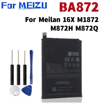Оригинална 3060mAh BA872 Meizu батерия за Meizu Meilan 16X M1872 M872H M872Q висококачествена батерия с номер за проследяване