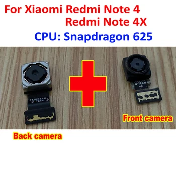 Оригинална работна предна камера Голяма основна задна задна камера за Xiaomi redmi note 4X note 4 Глобална версия Snapdragon 625