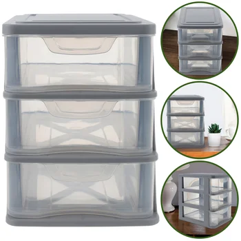Пластмасови чекмеджета за съхранение Ясни чекмеджета за съхранение на работния плот Прозрачен шкаф за съхранение