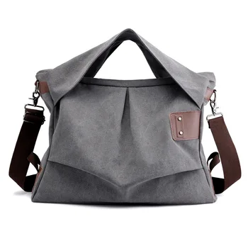 Платнена чанта дамска чанта 2019 нова мода плисирана дамска чанта с голям капацитет ръчна дамска чанта случайна чанта за рамо crossbody
