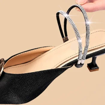 Подвижни презрамки за обувки Токчета Жени Кристал обувка колан против хлъзгане обувки лента Rhinestone Регулируеми връзки за обувки подмяна глезена