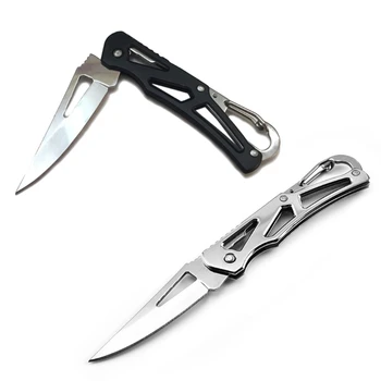 Преносим нож с форма от неръждаема стомана Къмпинг Външни консумативи за оцеляване Инструменти Самозащита Сгъваем джобен нож Мини нож