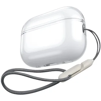 Прозрачен мек TPU калъф за слушалки с ремък за Airpods Pro 2 2022 2-ро поколение въздушни шушулки 3 2 1 Gen Airpoddings Cover