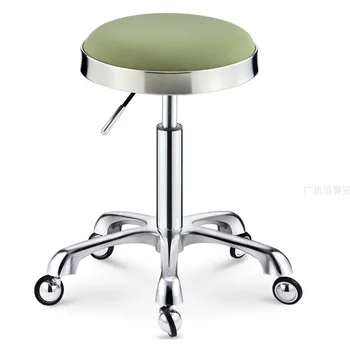 Прост професионален бръснар табуретка въртящи се колела подвижен въртящ се стайлинг стол салон за красота Coiffeur Stuhl салон мебели MQ50BC