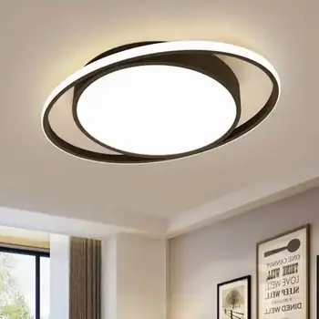Прости кръгли луксозни LED плафониери за декорация на спалня салон акрилни гардероб светлина модерни минималистични таванни лампи