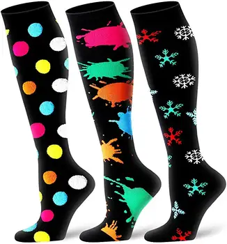Професионални компресионни чорапи Дишащи спортни чорапи за мъже и жени Маратон Атлетично бягане Бременност Здраве Чорапи 1 чифт