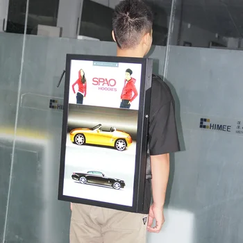 Реклама LCD екран цена 27 инчов раница Led външна реклама преносим екран