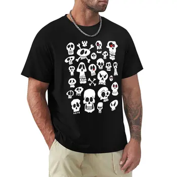 Ръчно рисувани черепи тениска Къс ръкав тениска Къса тениска смешна тениска спортен фен тениски мъжки тренировъчни ризи