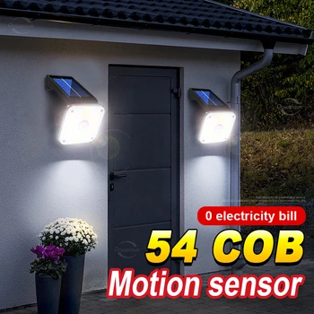  слънчева LED светлина външна водоустойчива IPX65 улична стенна лампа 3 режима сензор за движение фенер широкоъгълен регулируем за гаражна градина