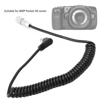 Фото студио DC към 4K 2Pin пружинен захранващ кабел за Blackmagic Pocket 4k камера подмяна аксесоар камера захранващ кабел
