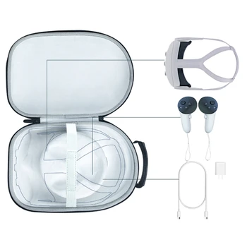  чанта за съхранение за Quest 3 / Pro VR слушалки калъф за носене на слушалки кутия за съхранение чанта VR аксесоари F19E